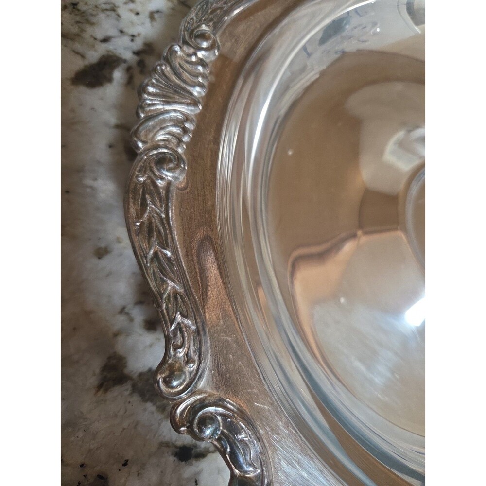 Vintage silver Plate dish 12.5 inch - Picture 3 of 3